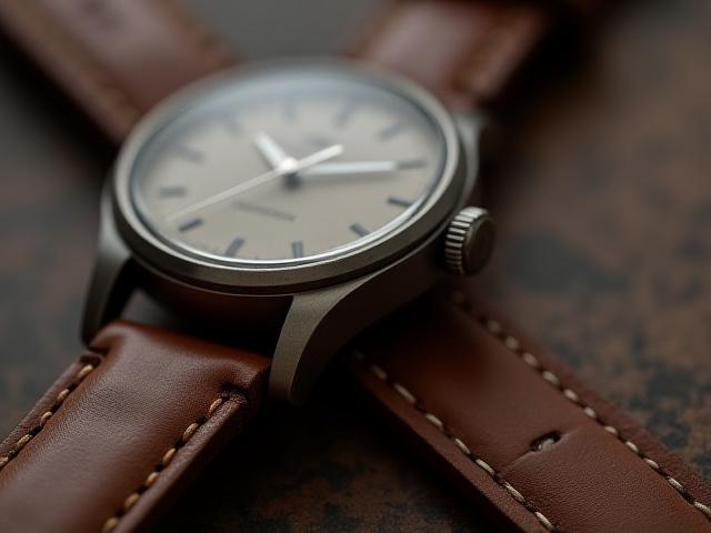 Custom Leather Watch Strap, hand-stitched for a vintage timepiece